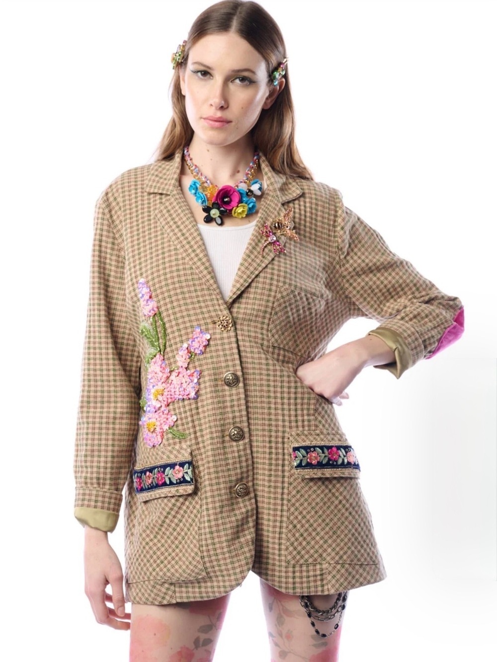 Aratta Diana Blazer #fall #tailored #cottagecore #plaid - Picture 2 of 16